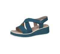 CAPRICE Women's 9-28305-44 Sandals, Blue Nubuck, 4 UK