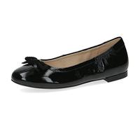 CAPRICE Women's 9-9-22112-20 Ballerina Shoes, Black Naplak, 7 UK