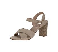 Caprice Women's 9-9-28302-20 Sandal Heel, Cement Suede, 38 EU, Cement suede, 6 UK