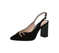 CAPRICE Women's 9-9-29600-20 Pumps Sling, Black (Black Suede), 4 UK