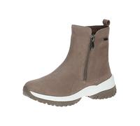 CAPRICE Women's Airmotion Leather Ankle Boots without Heel with Zip Width G, Mud Suede, 7 UK