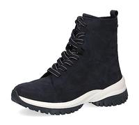 Caprice Women's ankle boots lace-up Airmotion made of leather with zipper Width G, Blue (Ocean Suede), 4 UK