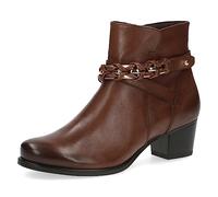 Caprice Women's ankle boots with heel Airmotion in leather low heel Width G, Brown (Cognac Nappa), 5 UK