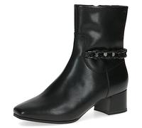 CAPRICE Women's ankle boots with heel Memotion in leather elegant Width G, Black (Black Nappa), 6 UK