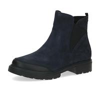 CAPRICE Women's ankle boots without heel Airmotion made of leather Flat Width G, Blue (Ocean Suede), 6 UK