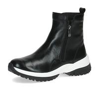 Caprice Women's ankle boots without heel Airmotion made of leather with zipper Width G, Black (Black Nappa), 6 UK