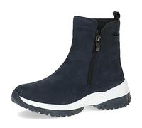 CAPRICE Women's ankle boots without heel Airmotion made of leather with zipper Width G, Blue (Ocean Suede), 5 UK