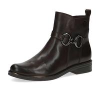 CAPRICE Women's ankle boots without heel in leather flat Width G, Brown (Dk Brown Nappa), 5.5 UK