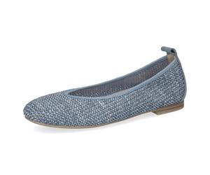 CAPRICE Women's Ballerinas with Heel, Blue (Blue Comb), 4 UK