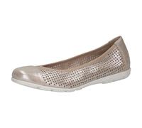 CAPRICE Women's Ballet Flat, Taupe Metallic, 7.5 UK, Item 9-22151-42