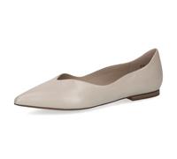 Caprice Women's Ballet Flats in Leather, Beige (Cream Perlato), 5 UK