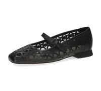 CAPRICE Women's Ballet Flats in Leather, Black (Black Comb), 5 UK