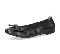 CAPRICE Women's Ballet Flats in Leather, Black (Black Nappa), 6.5 UK