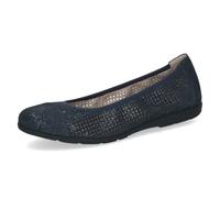 Caprice Women's Ballet Flats in Leather, Blue (Ocean Sparkle), 6 UK