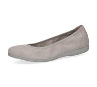Caprice Women's Ballet Flats in Leather, Gray (LT Grey SPARKL), 6.5 UK