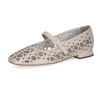 CAPRICE Women's Ballet Flats in Leather, Yellow (Vanilla Comb), 6 UK