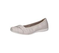 CAPRICE Women's Comfortable Leather Ballet Flats, Pearl Per Deer, 6 UK