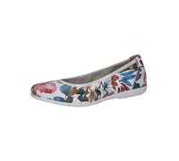 CAPRICE Women's Damen 9-22150-42 Ballerina, White Flower, 3.5 UK