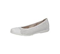 CAPRICE Women's Damen 9-22151-42 Ballet Flat, White Rose Com, 6.5 UK