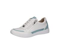 CAPRICE Women Damen 9-23721-44 Sneaker, White Lt Blue, 8 UK