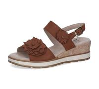 CAPRICE Women's Damen 9-28781-46 Flat Sandal, Cognac Nubuck, 3.5 UK