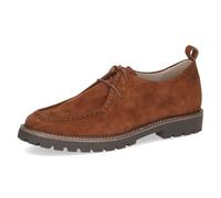 CAPRICE Women's Elegant Leather lace-up Shoes, Brown (Cognac Suede), 3.5 UK