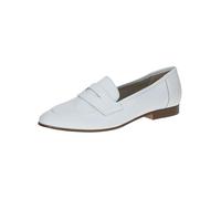 CAPRICE Women's Elegant Leather Slippers, White Nappa, 6 UK