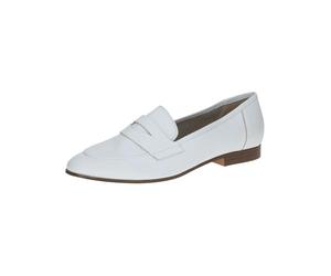 CAPRICE Women's Elegant Leather Slippers, White Nappa, 6 UK