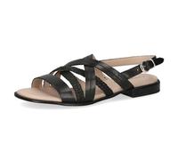 CAPRICE Women' 9-28100-42 Flat Sandal, Black (Black Nappa), 6 UK