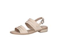 CAPRICE Women's Flat Leather Sandals with Footbed, Ivory (Offwhite Soft), 6 UK