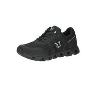 CAPRICE Women's Flat Sneakers with Laces Vegan, Black (Black/Blk Sole), 4 UK