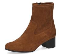 CAPRICE Women's heeled ankle boots with zipper Vegan, Brown (Brown Stretch), 3.5 UK