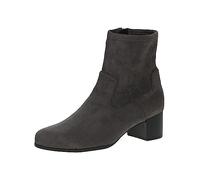 CAPRICE Women's heeled ankle boots with zipper Vegan, Gray (Dk Grey Str.), 7.5 UK