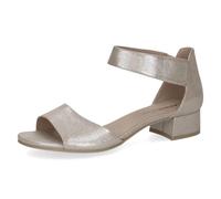 Caprice women's heeled sandal in leather, Brown (TAUPE METALLIC), 6 UK