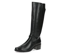 Caprice Women's high boots with heel Airmotion made of leather knee-high Width G, Black (Black Comb), 5.5 UK