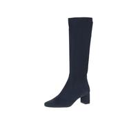CAPRICE Women's high boots with heel knee-high Vegan, Blue (Navy Stretch), 3.5 UK