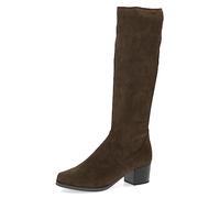 Caprice Women's high boots with heel knee-high Vegan, Green (Khaki Stretch), 4.5 UK