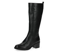 CAPRICE Women's high boots with heel leather elegant, Black (Black Nappa), 7.5 UK