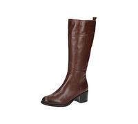 CAPRICE Women's high boots with heel leather elegant, Brown (Cognac Nappa), 5 UK