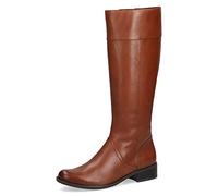 Caprice Women's high boots with heel leather elegant, Brown (Cognac Nappa), 6.5 UK
