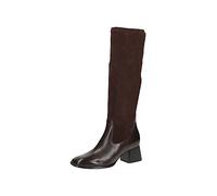 CAPRICE Women's high boots with heel made of leather knee-high Width G, Brown (Dk Brown Comb), 6 UK
