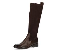 Caprice Women's high boots with heel round toe block heel, Brown (Dk Brown Comb), 4 UK