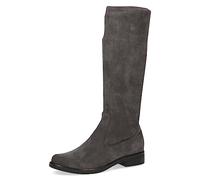 Caprice Women's high boots without heel Knee-high Vegan, Gray (Dk Grey Str.), 6.5 UK