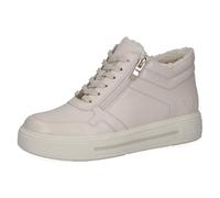CAPRICE women's high-top leather sneakers with platform sole