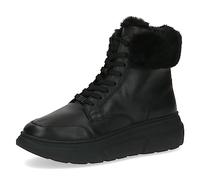 CAPRICE Women's high-top sneakers with lining Memotion made of leather Fur Width G, Black (Black Nappa), 6.5 UK