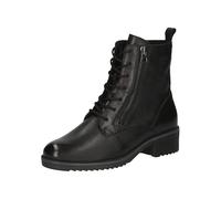 CAPRICE Women's Lace Boot Flat 9-25253-43 Ankle, Black (Black Nappa), 4 UK