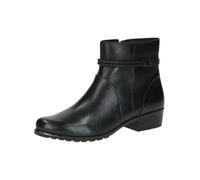 CAPRICE Women's leather ankle boots small heel, Black (Black Nappa), 4.5 UK