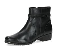 CAPRICE Women's leather ankle boots small heel, Black (Black Nappa), 5 UK
