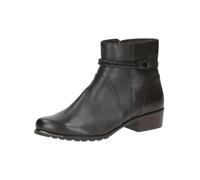 CAPRICE Women's leather ankle boots small heel, Brown (Dk Brown Nappa), 4 UK