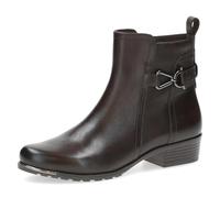CAPRICE Women's leather ankle boots small heel, Brown (Dk Brown Nappa), 5 UK